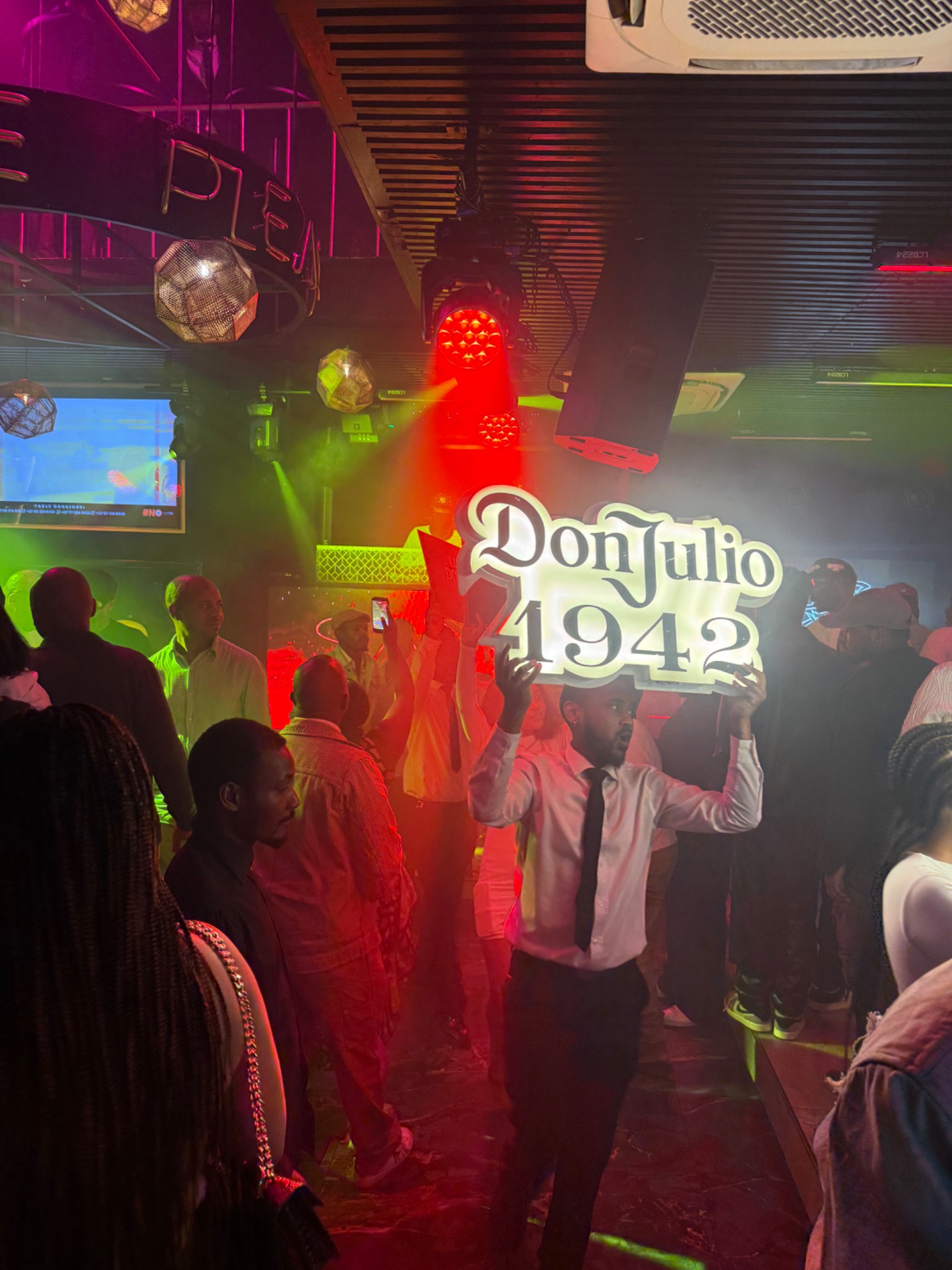 Bottle service at a Cape Town venue